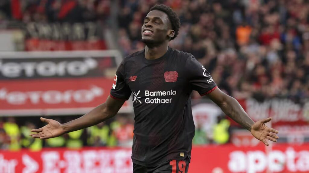 Ernest Poku stars in Leverkusen’s win over FC Koln.